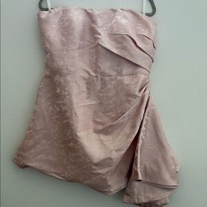 Elegant Pink Strapless Dress